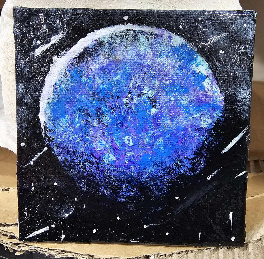 Moon / Planet 4x4 Painting moon